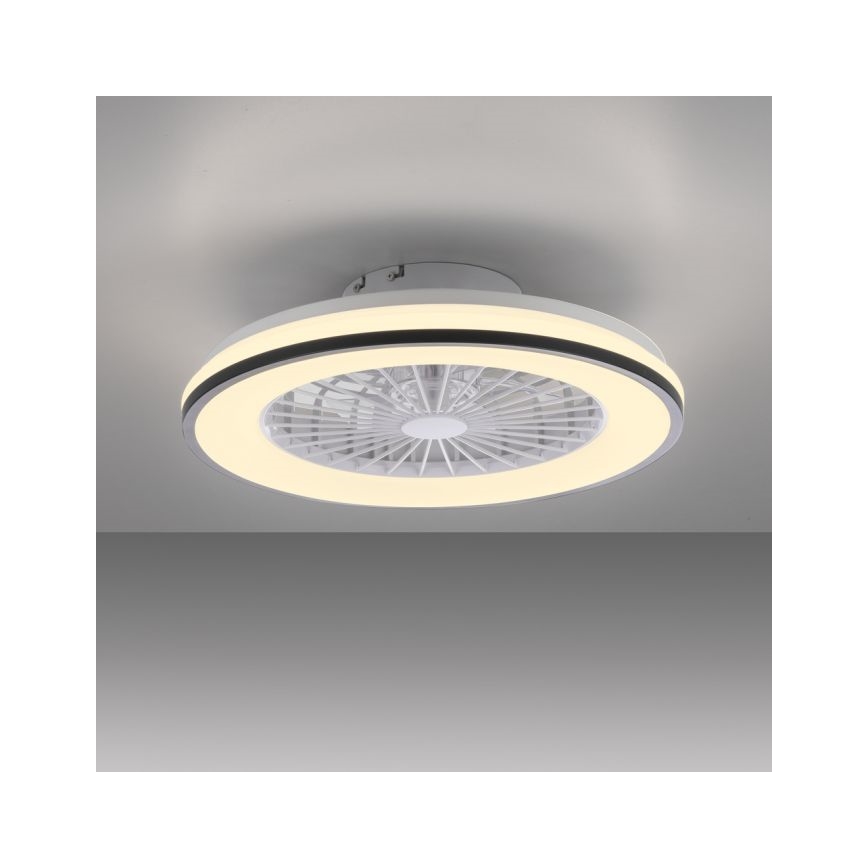 JUST LIGHT. 14447-18 - LED RGBW dimmelhető mennyezeti ventilátor világítással LENO LED/44W/230V 3000-6500K átmérő 48,6 cm fehér + távirányító