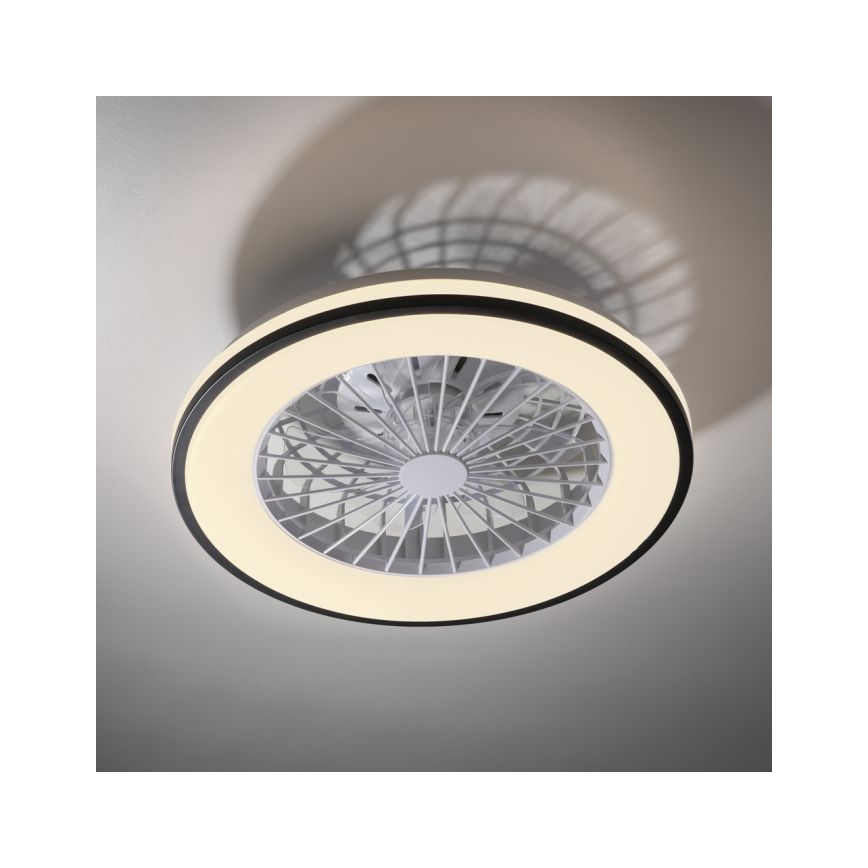 JUST LIGHT. 14447-18 - LED RGBW dimmelhető mennyezeti ventilátor világítással LENO LED/44W/230V 3000-6500K átmérő 48,6 cm fehér + távirányító