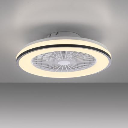 JUST LIGHT. 14447-18 - LED RGBW dimmelhető mennyezeti ventilátor világítással LENO LED/44W/230V 3000-6500K átmérő 48,6 cm fehér + távirányító