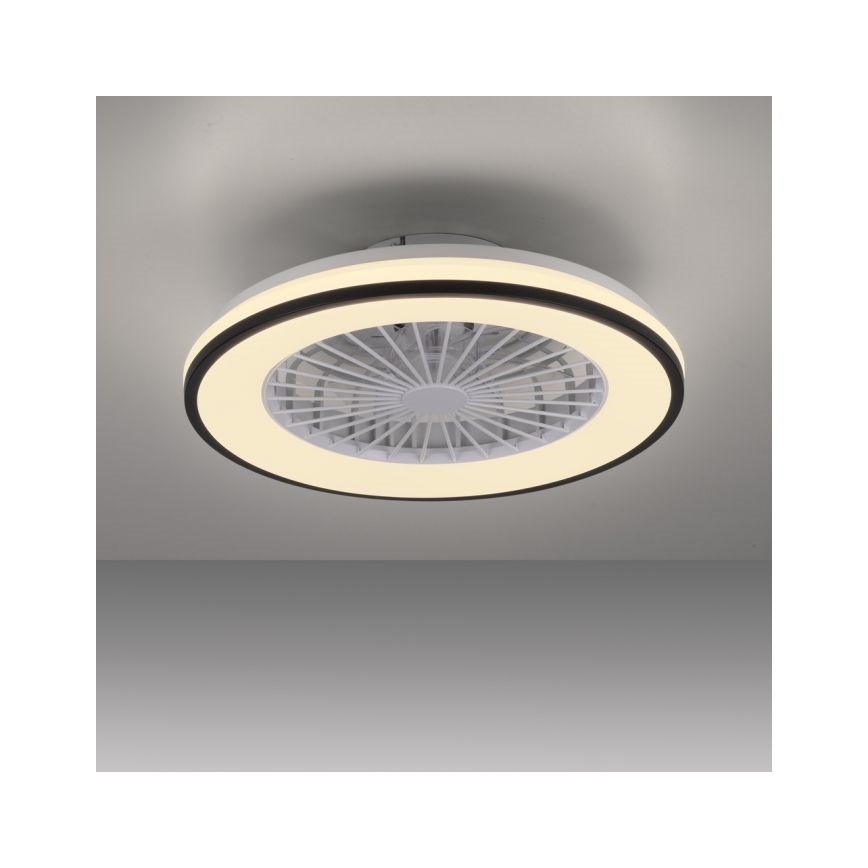 JUST LIGHT. 14447-18 - LED RGBW dimmelhető mennyezeti ventilátor világítással LENO LED/44W/230V 3000-6500K átmérő 48,6 cm fehér + távirányító