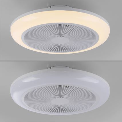 JUST LIGHT. 14623-16 - LED RGBW fényerőszabályozható mennyezeti ventilátor világítással BRENDA LED/22W/230V 3000–6000K átm. 46 cm fehér + távirányító
