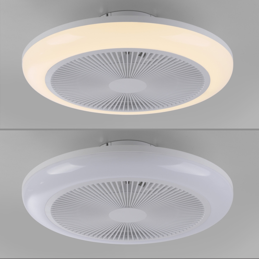 JUST LIGHT. 14623-16 - LED RGBW fényerőszabályozható mennyezeti ventilátor világítással BRENDA LED/22W/230V 3000–6000K átm. 46 cm fehér + távirányító