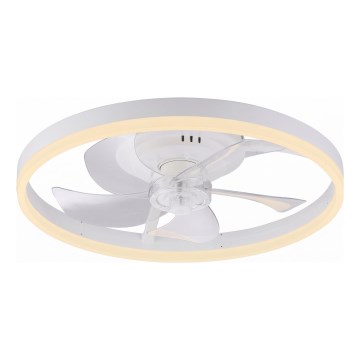 JUST LIGHT. 14624-16 - LED dimmelhető mennyezeti ventilátor világítással RITA LED/22W/230V 3000-6000K átm. 50 cm fehér + távirányító