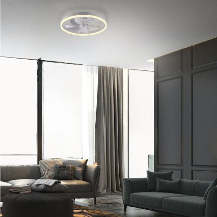 JUST LIGHT. 14624-16 - LED dimmelhető mennyezeti ventilátor világítással RITA LED/22W/230V 3000-6000K átm. 50 cm fehér + távirányító