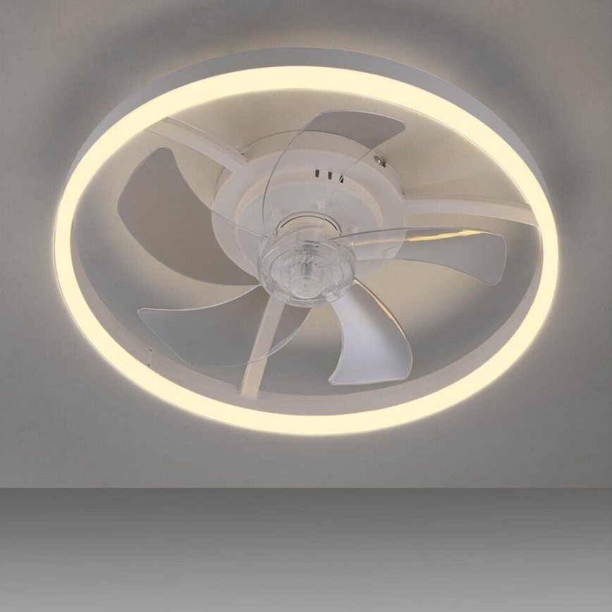 JUST LIGHT. 14624-16 - LED dimmelhető mennyezeti ventilátor világítással RITA LED/22W/230V 3000-6000K átm. 50 cm fehér + távirányító