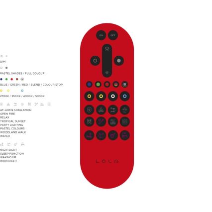 JUST LIGHT. 14682-16 - LED RGB Dimmelhető mennyezeti felületre szerelhető  panel LOLA FLAT LED/28,5W/230V 2700-5000K + távirányítás