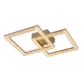 JUST LIGHT. 14732-60 - LED mennyezeti lámpatest GLITRA LED/17,5W/230V 37,6x37,6 cm arany