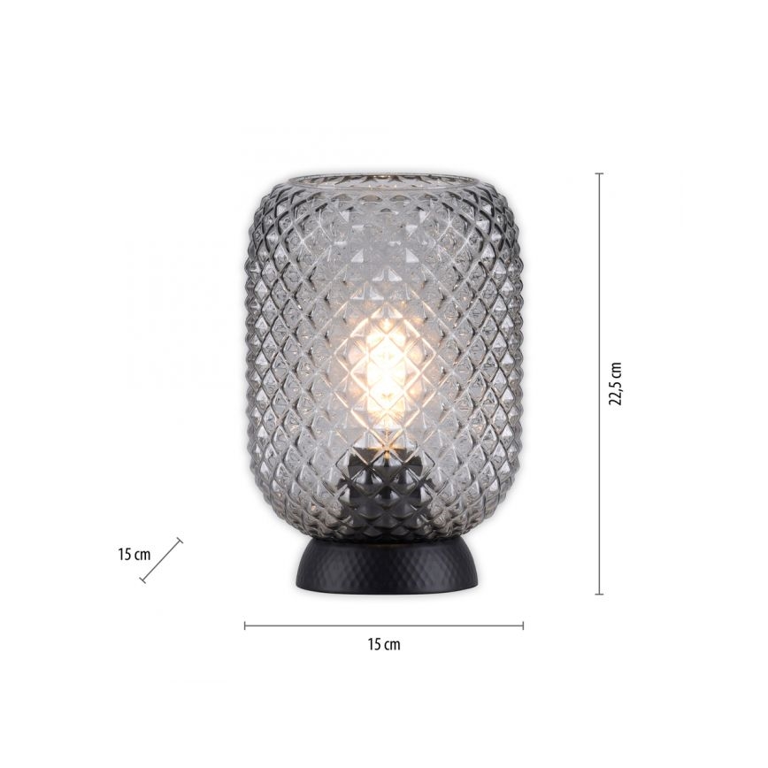 JUST LIGHT. 14906-18 - Asztali lámpa REISHI 1xE27/40W/230V fekete
