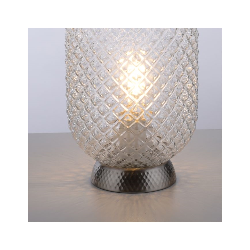 JUST LIGHT. 14906-55 - Asztali lámpa REISHI 1xE27/40W/230V matt króm