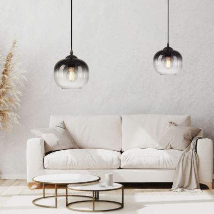 JUST LIGHT. 15420-18 - Csillár zsinóron ZEA 1xE27/25W/230V fekete