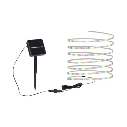JUST LIGHT. 19971-18 - RGB LED napelemes szalag TEANIA LED/3,7V 5 m 1200 mAh IP44 fekete