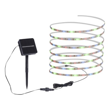JUST LIGHT. 19971-18 - RGB LED napelemes szalag TEANIA LED/3,7V 5 m 1200 mAh IP44 fekete