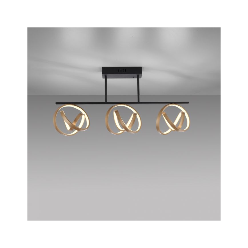 JUST LIGHT. 6245-18 - LED Dimmelhető felületre szerelhető csillár LOOP 3xLED/11W/230V 2700-5000K + távirányítás