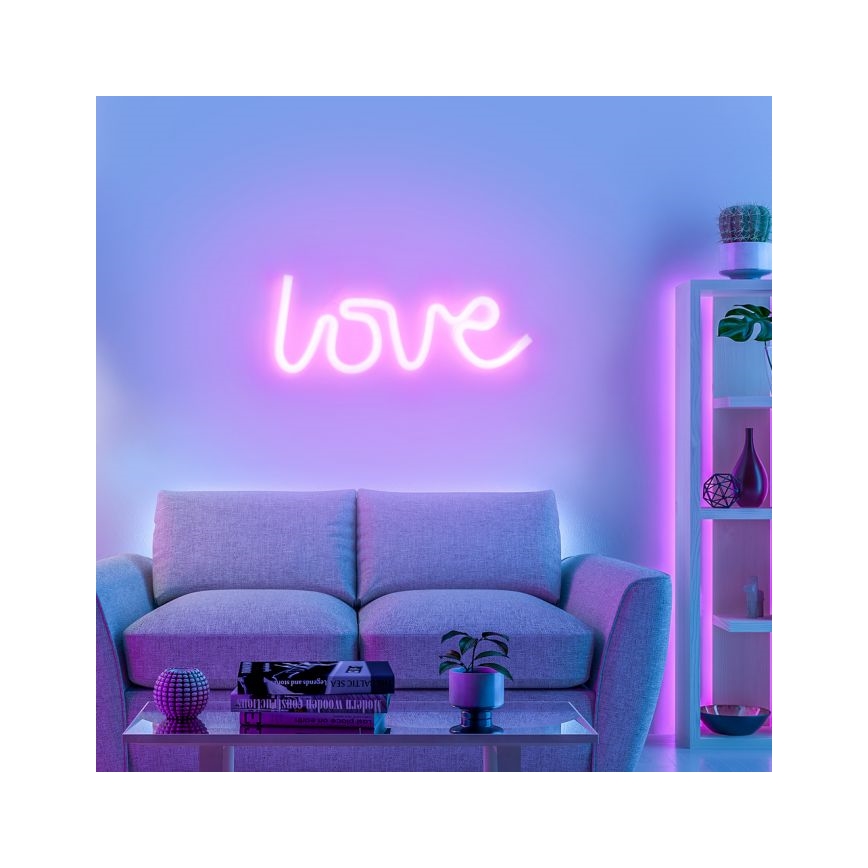 JUST LIGHT. 85021-87 - LED Neon fali dekoráció NEON LED/6,5W/5V Love