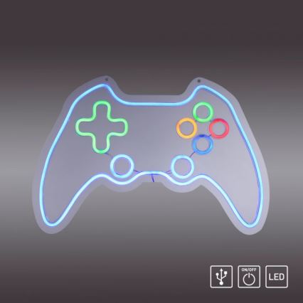 JUST LIGHT. 85022-70 - LED Neon fali dekoráció NEON 1xLED/6,5W/5V gamer