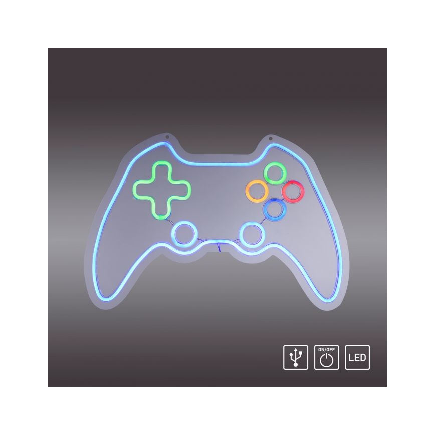 JUST LIGHT. 85022-70 - LED neon falidekoráció NEON LED/6,5W/5V gamer