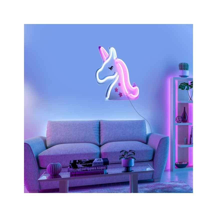 JUST LIGHT. 85025-70 - LED Neon fali dekoráció NEON LED/6,5W/5V unikornis