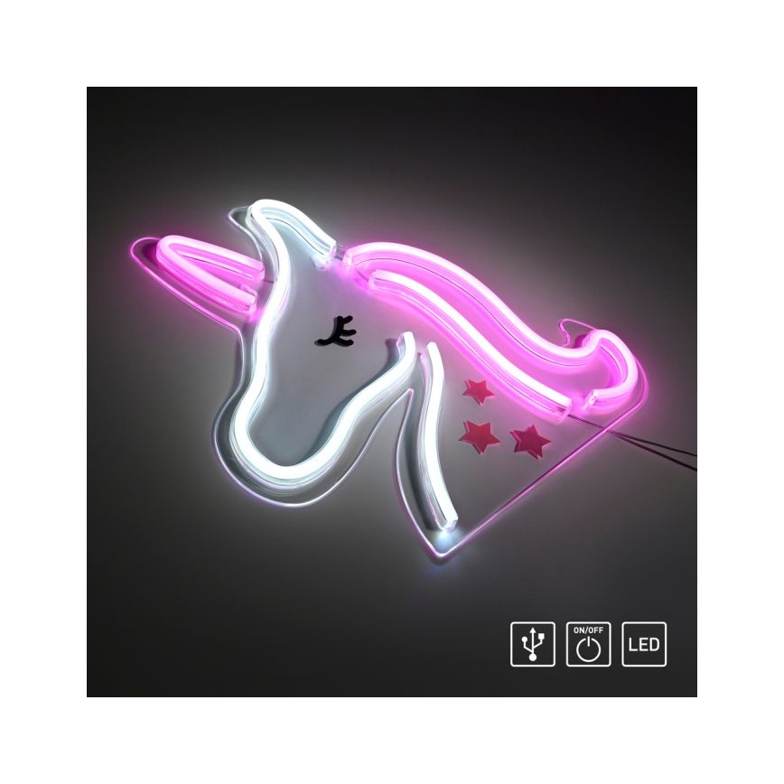 JUST LIGHT. 85025-70 - LED Neon fali dekoráció NEON LED/6,5W/5V unikornis