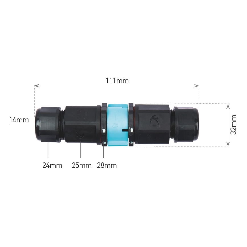 Kábelcsatlakozó CTL 250V/16A IP68 3x2,5 mm²