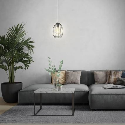 Kábelcsillár 1xE27/60W/230V fekete