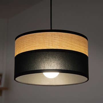 Kábelcsillár ALBA 1xE27/15W/230V Ø 25 cm fekete/barna