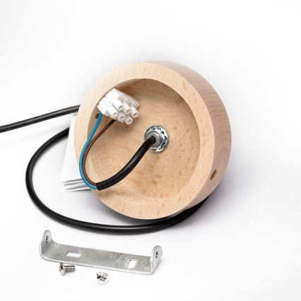 Kábelcsillár ALBA 1xE27/15W/230V Ø 25 cm fekete/barna