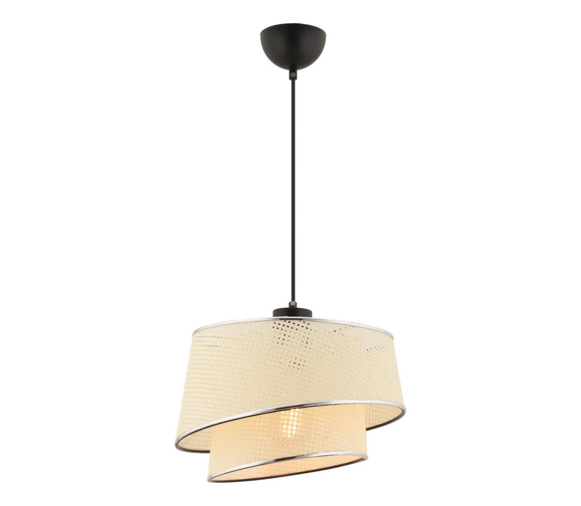 Kábelcsillár BARETTE 1xE27/60W/230V krémszínű/fényes króm 390FLH2494