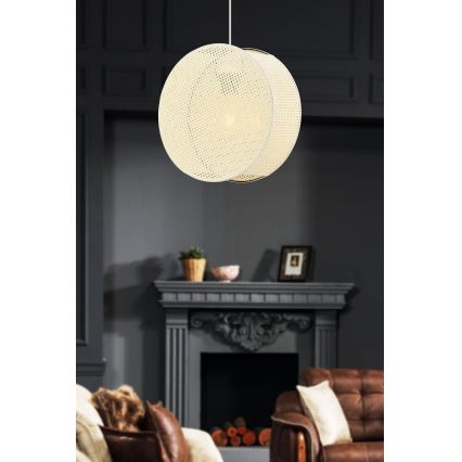 Kábelcsillár BIG DRUM 1xE27/60W/230V krémszínű