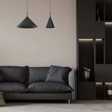 Kábelcsillár CAPITAL 1xGX53/15W/230V Ø 46 cm fekete