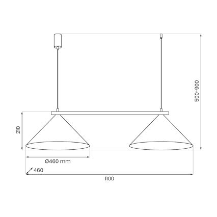 Kábelcsillár CAPITAL 2xGX53/15W/230V rózsaarany