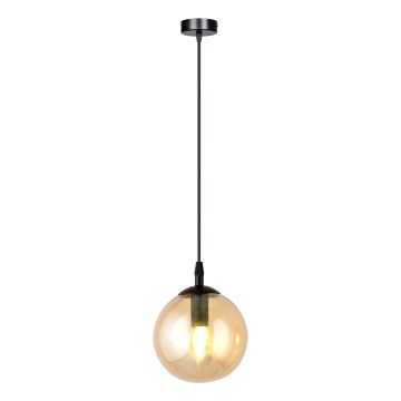 Kábelcsillár COSMO 1xE14/10W/230V átm. 14 cm fekete/füstszínű bézs