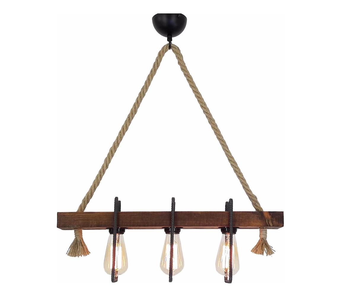 Kábelcsillár KUTUK 3xE27/40W/230V, fenyő 806ALD1478