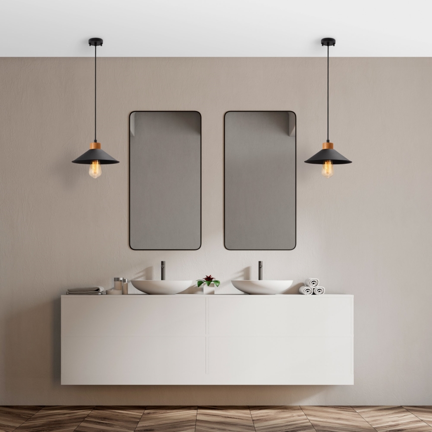 Kábelcsillár MANAVGAT 1xE27/40W/230V fekete/barna