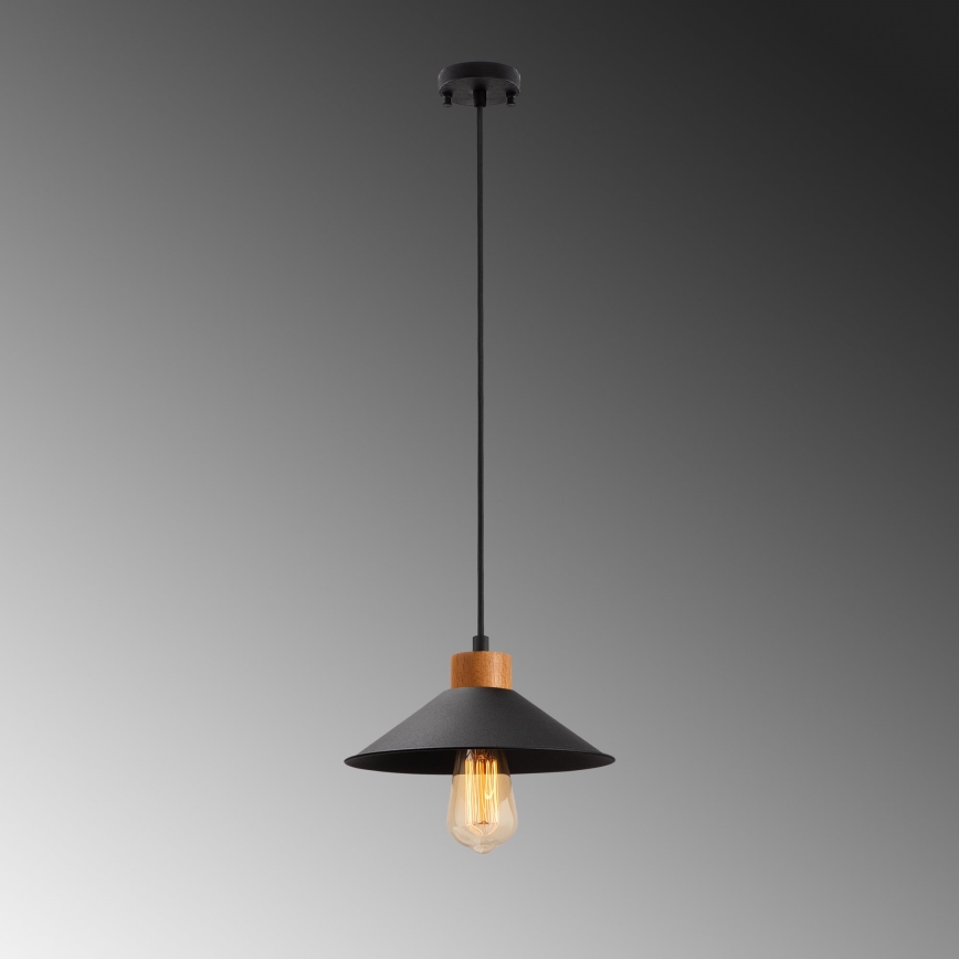 Kábelcsillár MANAVGAT 1xE27/40W/230V fekete/barna
