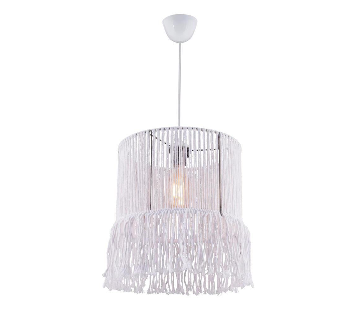 Kábelcsillár NESS MACRAME 1xE27/40W/230V fehér 390FLH1851