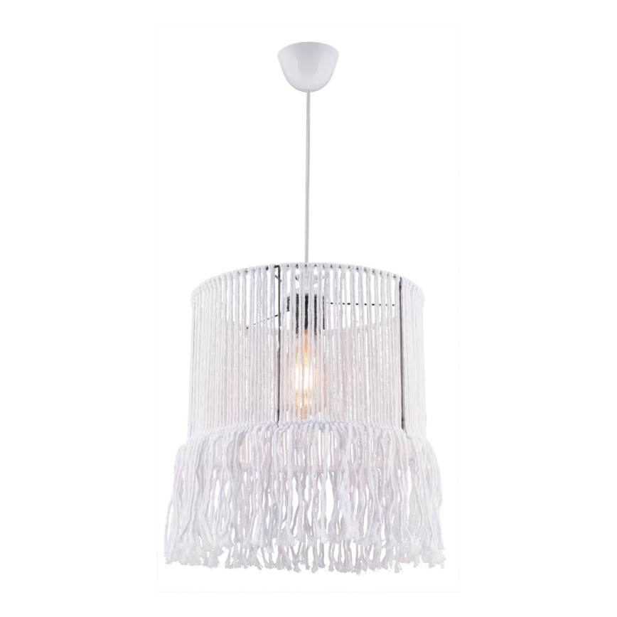 Kábelcsillár NESS MACRAME 1xE27/40W/230V fehér