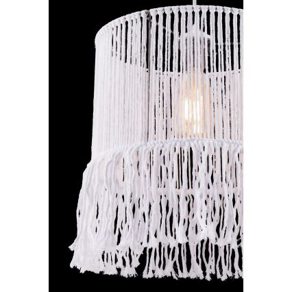 Kábelcsillár NESS MACRAME 1xE27/40W/230V fehér