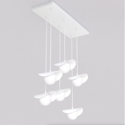 Kábelcsillár RITUAL 6xG9/8W/230V fehér
