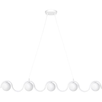 Kábelcsillár SINUS 5xG9/8W/230V fehér