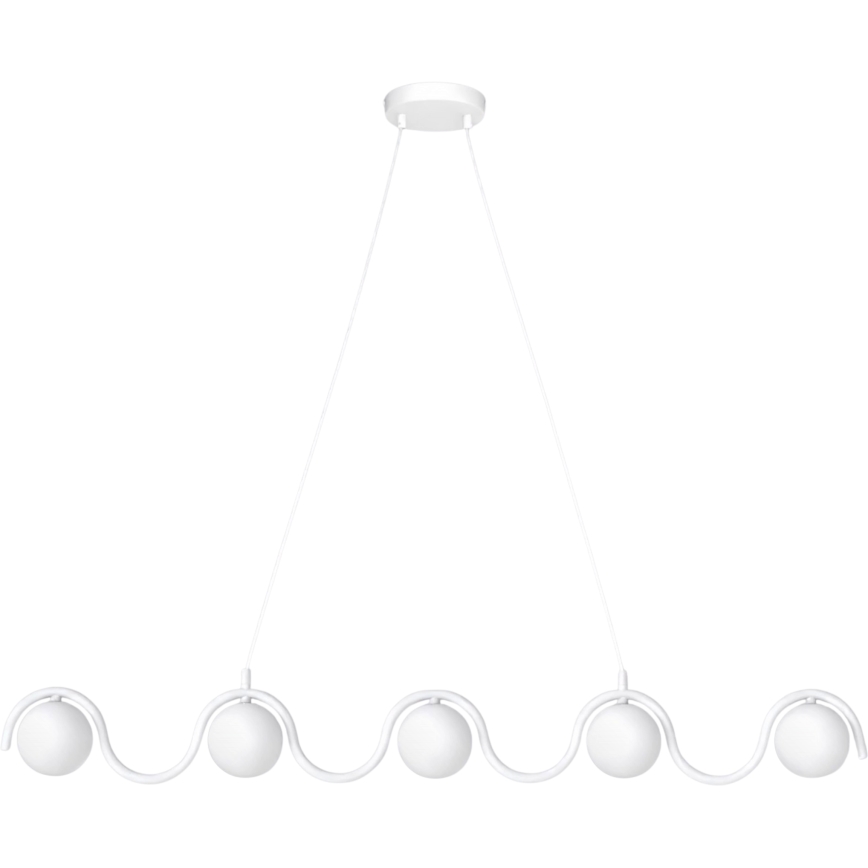 Kábelcsillár SINUS 5xG9/8W/230V fehér