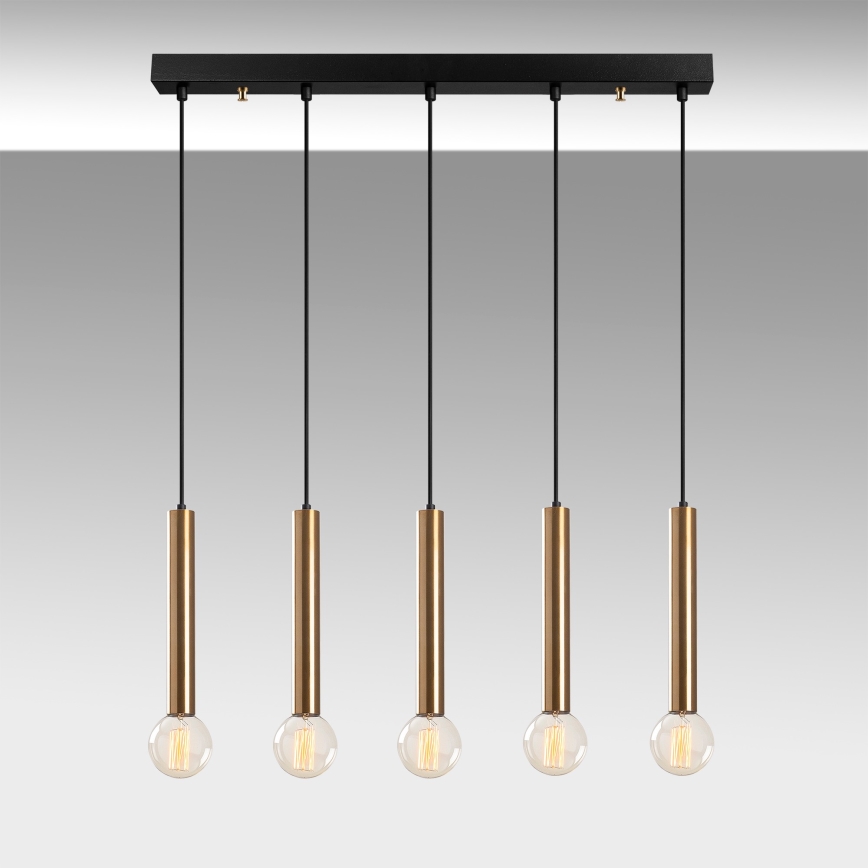 Kábelcsillár TEMPO 5xE27/40W/230V arany