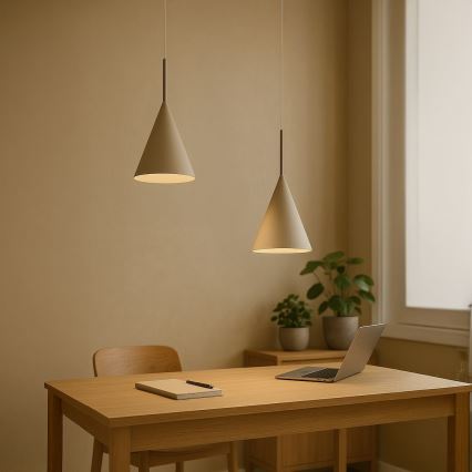 Kábelen függesztett csillár CAPITAL 1xGX53/15W/230V átm. 17 cm bézs