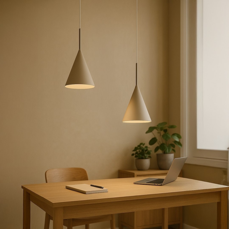 Kábelen függesztett csillár CAPITAL 1xGX53/15W/230V átm. 17 cm bézs