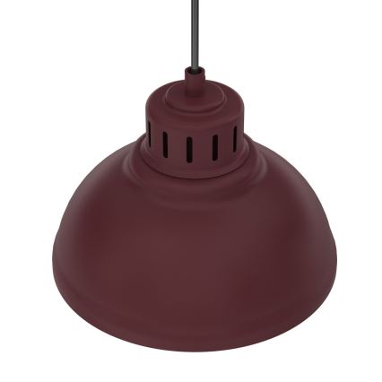Kábelen függesztett csillár SVEN 3xE27/15W/230V bordó