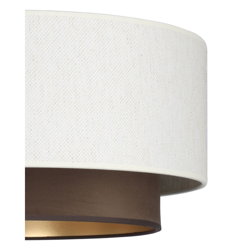 Kábelen függesztett NATIA csillár 1xE27/60W/230V, átm. 45 cm, fehér/barna