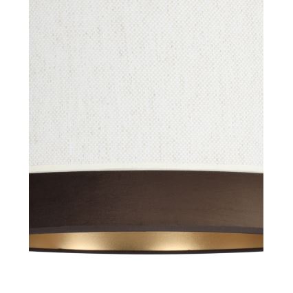 Kábelen függesztett NATIA csillár 1xE27/60W/230V, átm. 45 cm, fehér/barna