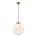 Kábelen függesztett VANA csillár 1xE27/40W/230V krémszínű/arany