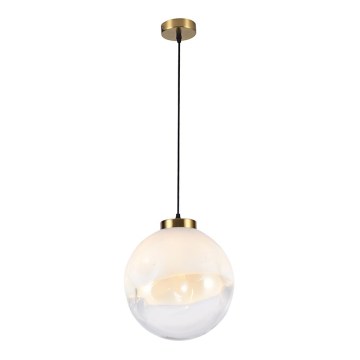Kábelen függesztett VANA csillár 1xE27/40W/230V krémszínű/arany