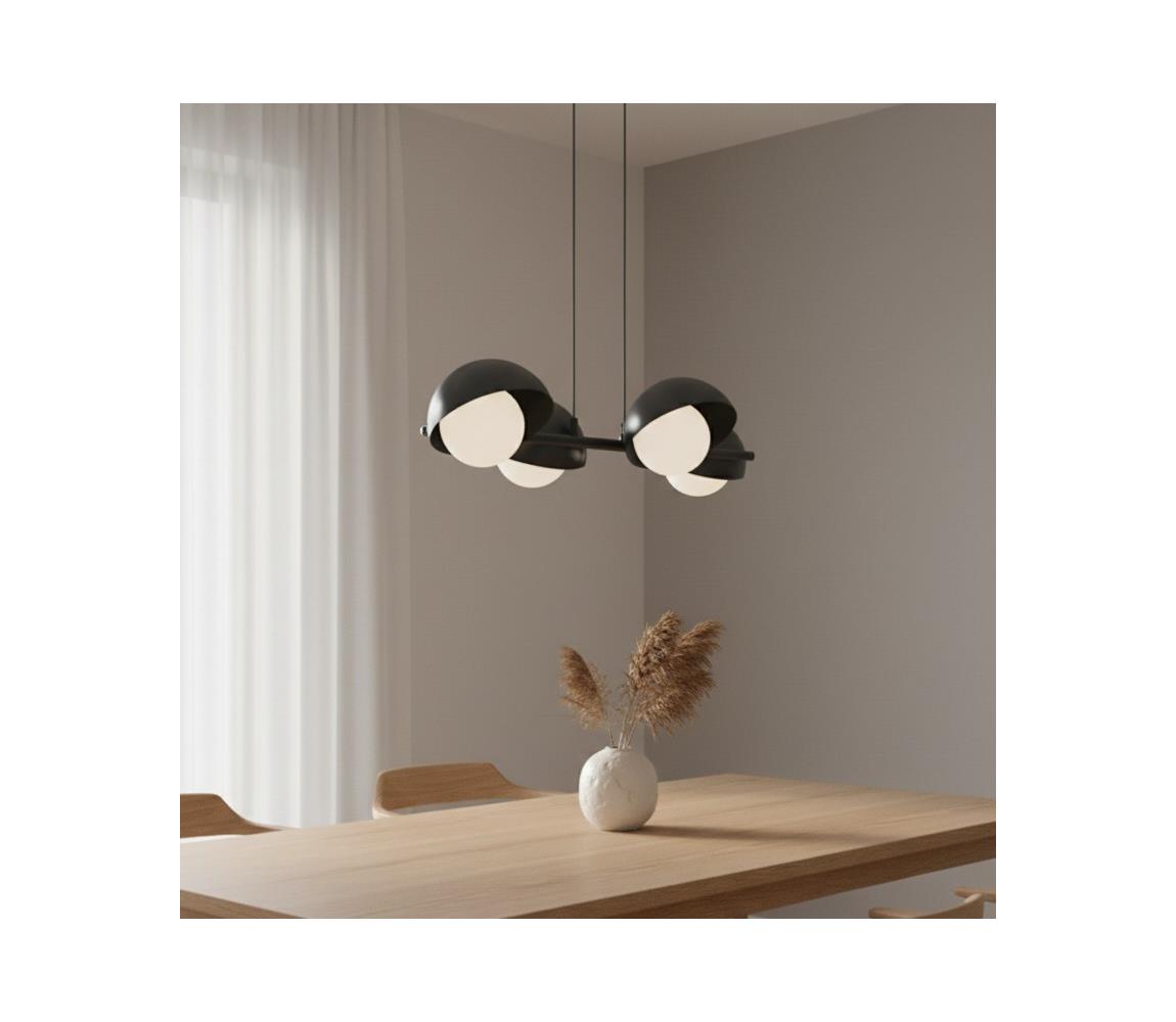 EMIBIG Kábelen függő csillár BOOM 4xG9/8W/230V fekete 1589/4