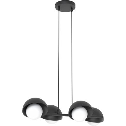 Kábelen függő csillár BOOM 4xG9/8W/230V fekete